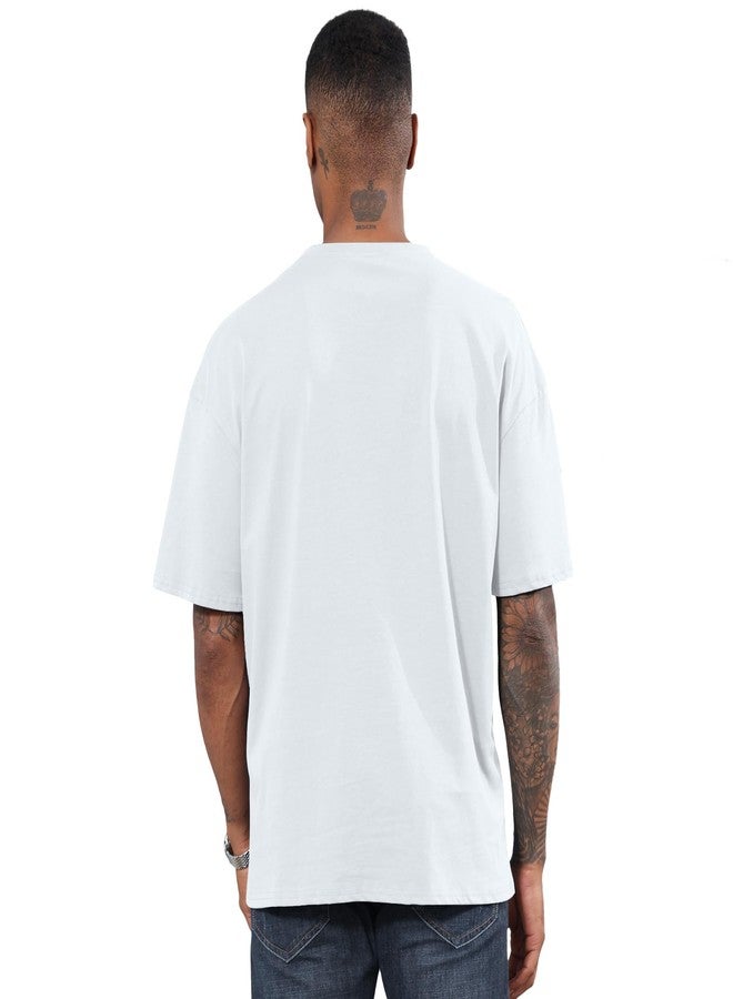 Opomelo Men's Fashion Oversized Tshirts Workout Short Sleeve T-Shirt Dry Fit Lightweight Crewneck Tee Tops White - Image 4